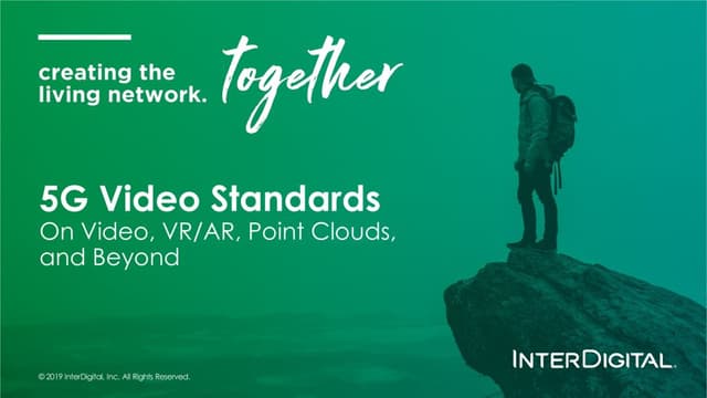 Thumbnail for the Presentation titled MWC19: 360 Video Standards