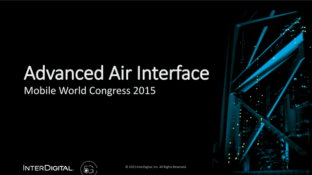 Thumbnail for the Presentation titled Advanced Air Interface