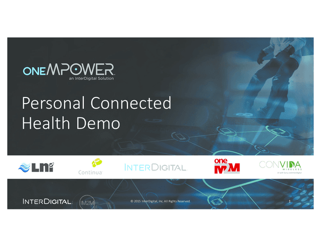 Thumbnail for the Presentation titled IoT Week Korea 2015 - Personal Connected Health