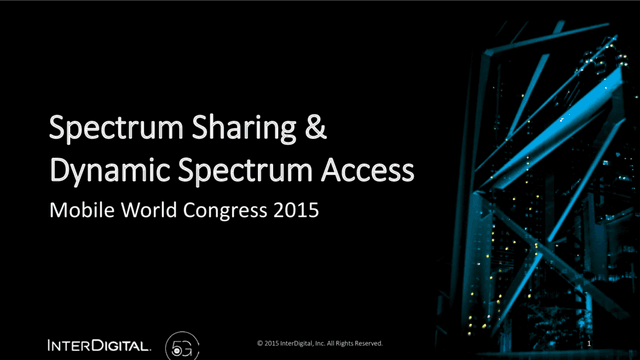Thumbnail for the Presentation titled Spectrum Sharing & Dynamic Spectrum Access