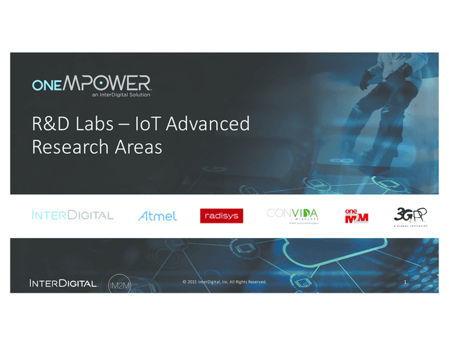 Thumbnail for the Presentation titled R&D - IoT Advanced Research Areas