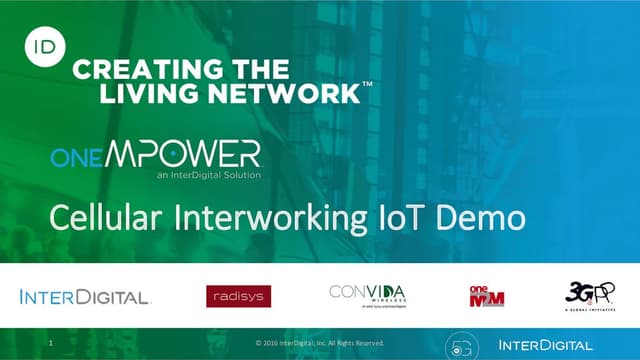 Thumbnail for the Presentation titled MWC16: Cellular Interworking IoT